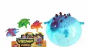 DINOSAUR BALLOON BALL 1 BALL ASSORTED COLOURS STYLES AVAILABLE INFLATE SQUEEZE