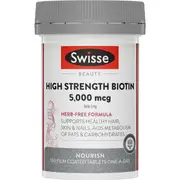 Swisse Beauty High Strength Biotin 5,000mcg 100 Tablets