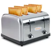Hakka 4 Slice Toaster Heavy-Duty Commercial Stainless Steel Bread Toaster Oven