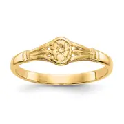 14K Yellow Gold Polished Oval Baby Ring