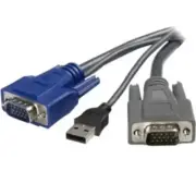 StarTech.com 10 ft Ultra-Thin USB VGA 2-in-1 KVM Cable (SVUSBVGA10)