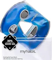 Full Ice Face Mask -Halo Mask- Ice Cold Face Mask & Hot Compress for Depuffing Skin & Eyes- Great for Stress Relief, Migraine, Pain and Swelling- Gel Face Mask Cold Pack for Ice Mask Facial Therapy