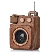 Retro Bluetooth Speaker with FM Radio, Wireless, Stereo Sound, Bluetooth 5.1,...