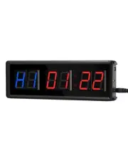 1.5" Seesii LED Interval Timer Gym Stopwatch Count Down/Up Clock Crossfit Sports