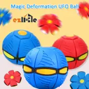 Pet Toy Flying Saucer Ball LED Light Magic Deformation Dog Outdoor Sport Ball