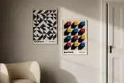 [Namly Design] Poster - Bauhaus Geometric Patterns / Set of 2