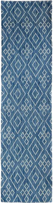Montage Blue Runner Wool Rug