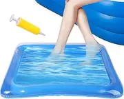 Inflatable Pool Foot Bath Basin - Inflating Foot Washing Basin - Inflatable Foot Tub with Inflatable Pump, Foldable Foot Soaking Basin for Pool Entry Ladder