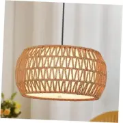 Rattan Boho Farmhouse Chandeliers Light Fixture,3 Lights Coastal Natural Hand