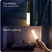 LED Warm Motion intelligent Sensor Wall Lamp Wireless Wood Stick Night Light Cor