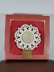 Lenox Snow Lights Snowflake Votive Tealight Candle Holder Porcelain New