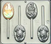 Bunny in Basket Pop Lollipop Chocolate Candy Mold Easter 1833 NEW