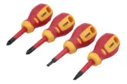 Laser Tools Slim Stubby Insulated Screwdriver Set 4pc 8491