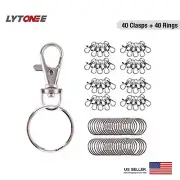 Set of 40 Metal Swivel Lobster Claw Clasp Lanyard Snap Hook