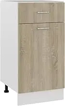 Drawer Bottom Cabinet Sonoma Oak 40x46x81.5 cm Engineered Wood,Sonoma Oak Drawer Bottom Cabinet with Ample Storage for Kitchen Organization Kitchen Storage