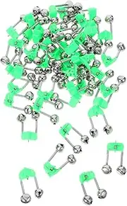 Kisangel Fishing Bell Clip Fishing Rods Fishing Lure Fishing Accessories Fishing Bells Fishing Gear Bell for Fishing Fish Rod Alarms Night Fishing Alarm Bells Fishing Dual Bells Abs