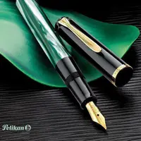 在飛比找PChome24h購物優惠-百利金 Pelikan PL-M200G 綠色大理石紋鋼筆