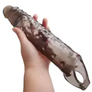 11"in Penis Extension Condom Extender Sleeve Cock Sheath Girth-Enhancer-Enlarger