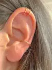 Set of 2 Ear Cuffs, Single Hoop Conch Cuff and Double Hoop Helix Ear Cuff