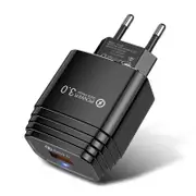 2Pcs 18W LED QC3.0 Universal Travel Fast Charging Portable USB Wall Charger EU Plug for iPhone 11 Pro Max for Samsung S10+ Xiaomi 9T Redmi Note8 HUAWEI P30Pro