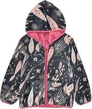 [Caihoyu] Big Girls Jackets With Sherpa Lining Fleece Zip Up Jacket Toddler Girl Fleece Jacket