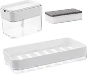 STOBAZA 1 Set Drain Dish Soap Dispenser Kitchen Soap Dispenser Plastic Serving Trays Liquid Dishwasher Detergent Sink Sponge Holder Soap Sponge Dispenser Sponge Soap Dispenser