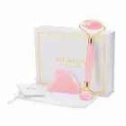 Rose Quartz Natural Jade Stone Face Roller Slimming Massager Beauty Care Box Set