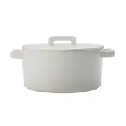 Maxwell & Williams Epicurious 2.6L Porcelain Casserole w/ Lid Round - White