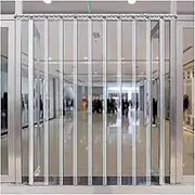 Clear PVC Curtain PVC Strip Door Curtain Smooth Waterproof Hurricane Shutters Gate Rollup Door Suitable for Clean Rooms and Easy to Clean at Home(0.9x2.6m)