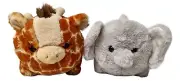 GERALD GIRAFFE & ERI ELEPHANT Spudsters 10" Stuffed Animal Plush, by Aurora