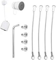 VVHOOY Anti-Theft Anti-Drop Security Chains Compatible with Google Nest Cam Outdoor(Battery),SimpliSafe Outdoor Camera,Rustproof Protection Cable Prevent from Falling, 4 Pack ﻿