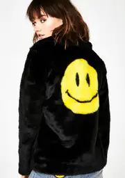 [dELiA*s by Dolls Kill] Pure Euphoria Faux Fur Coat