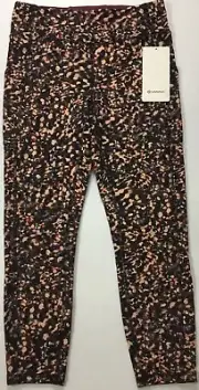 Lululemon Women's Invigorate 25” Tight LW5CT8S MMFM Coral Black Print Size 2