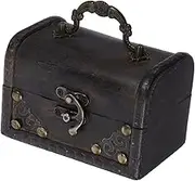 KICHOUSE Box Wooden Treasure Chest Wood Wood Boxes for Decor Metal Vintage Small Wooden Storage Storage Case