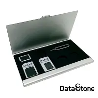 在飛比找Yahoo奇摩購物中心優惠-DataStone SIM多用途轉接卡+單層超薄型Slim鋁