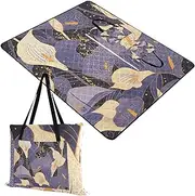 Yoogain Outdoor Blankets Sandproof Camping Party Garden Mat for Ground Spring Gifts Chic White and Purple Calla Lily Vintage 60x80in