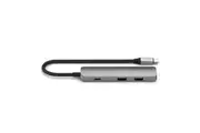 Satechi 4-In-1 Fast-Charging USB-C Slim Multiport Adapter - Space Grey 100W