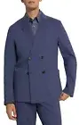 Theory Mens Clinton Good Linen Double-Breasted Blazer 38 Sargasso - NWT $445
