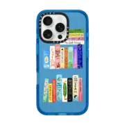 iPhone 16 Pro Impact Case Books Lovers [waterclolor Bookshelf]