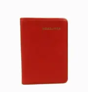 MEASURES Mini 3x4" Notebook 160 Graph Grid Lined Pages Leather Cover RED