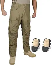 [HANSTRONG GEAR] Airsoft Pants with Knee Pads Tatical Pants Men Combat Trousers Multiple Pocket Hook-and-Loop Adjuster