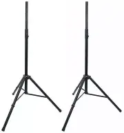 2 Rockville RVSS3 V2 Tripod Push Button DJ PA Speaker Stands+Air Assist Lowering