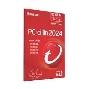 【PC-cillin】2024 雲端版 一年一台 隨機搭售版+羅技 G705 美型炫光多工遊戲滑鼠