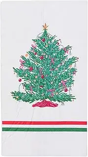 Bonjour Fête X One & Only Paper Christmas Tree Guest Towels | Classic Christmas Guest Towels, Premium 3-Ply Paper, Eco-Friendly, Perfect for Christmas Parties, Holiday Party | 4.25" x 7.75" (20 Pack)