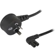 DOSS R750ACR 240VAC Mains Figure 8 IEC-C7 Right Angle Both Ends Power Lead 5m