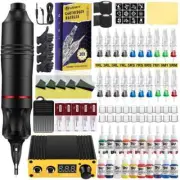 Complete Tattoo Machine Kit Rotary Pen Tattoo Machine Set Cartridge Needles Ink