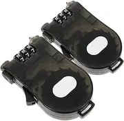 VANZACK 2pcs Retractable Cable Lock Suitcase Security Lock Plastic Combination Lock for Luggage Travel