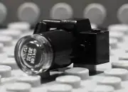 LEGO CAMERA ~ Black Lego Minifigure Minifig Camera with Zoom Lens NEW