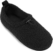 [LazyStep] Women's Loafer Slipper, Slip-On Indoor Cozy Memory Foam House Shoes(Black, Size 10), Black, 10