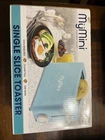 Unopened Light Blue My Mini Single Slice Toaster Nostalgia Mymini